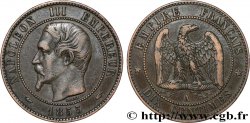 Dix centimes Napoléon III, tête nue 1855 Paris F.133/19