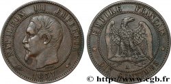 Dix centimes Napoléon III, tête nue 1857 Paris F.133/41