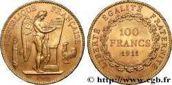 100 francs génie, tranche inscrite en relief liberté égalité fraternité 1911 Paris F.553/5