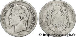 2 francs Napoléon III, tête laurée 1866 Strasbourg F.263/3