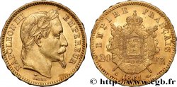 20 francs or Napoléon III, tête laurée 1861 Paris F.532/1