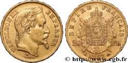 20 francs or Napoléon III, tête laurée 1867 Paris F.532/15
