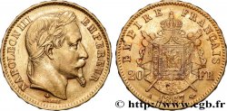 20 francs or Napoléon III, tête laurée 1867 Paris F.532/15