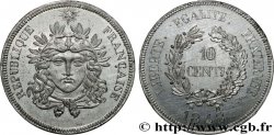 Concours de 10 centimes, essai en étain par Gayrard, premier concours, troisième revers 1848 Paris VG.3141 var
