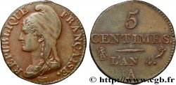 5 centimes Dupré, petit module 1796 Paris F.113/1