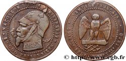 Médaille satirique Lt 25, module de Cinq centimes, type B “Os et Cigarette” 1870 Schw.B1a