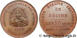 Essai de Un décime, Banque du peuple 1848 VG.3211