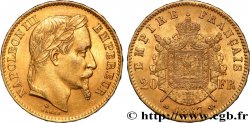 20 francs or Napoléon III, tête laurée 1867 Strasbourg F.532/16
