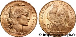 20 francs or Coq, Liberté Égalité Fraternité 1912 Paris F.535/6
