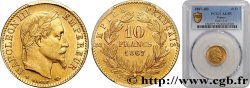 10 francs or Napoléon III, tête laurée, type définitif à grand 10 1867 Strasbourg F.507A/16