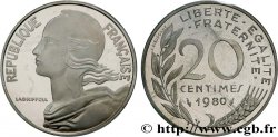 Piéfort Argent de 20 centimes Marianne 1980 Pessac GEM.56 P2 FDC