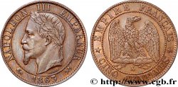 Cinq centimes Napoléon III, tête laurée 1863 Bordeaux F.117/12