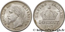 50 centimes Napoléon III, tête laurée 1867 Bordeaux F.188/18