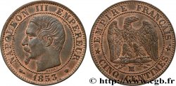 Cinq centimes Napoléon III, tête nue 1853 Marseille F.116/6
