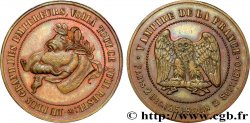 Monnaie satirique Cu 32, module de dix centimes à la tête de cochon 1870 Schw.C6c p.353
