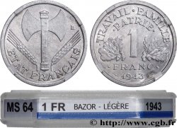 1 franc Francisque, légère 1943 F.223/3