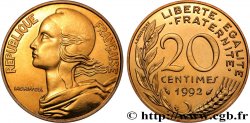 20 centimes Marianne, BU (Brillant Universel), frappe médaille 1992 Pessac F.156/34