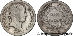 Demi-franc Napoléon Ier tête laurée, République française 1808 Paris F.177/2
