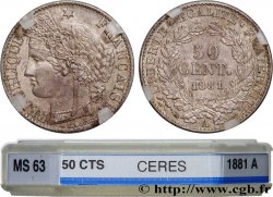 50 centimes Cérès, Troisième République 1881 Paris F.189/9