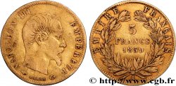 5 francs or Napoléon III, tête nue, grand module 1859 Paris F.501/7