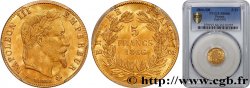 5 francs or Napoléon III, tête laurée 1866 Strasbourg F.502/10