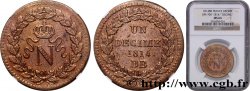 Un décime à l’N couronnée 1814 Strasbourg F.131/3