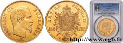 100 francs or Napoléon III, tête nue 1855 Strasbourg F.550/2