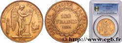 100 francs or Génie, tranche inscrite en relief Dieu protège la France 1885 Paris F.552/6