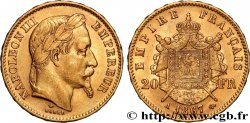 20 francs or Napoléon III, tête laurée 1867 Paris F.532/15