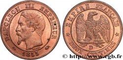 Deux centimes Napoléon III, tête nue 1855 Lyon F.107/27