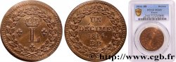 Un décime à l’L couronnée, Refrappe 1814 Strasbourg F.132/1 var.