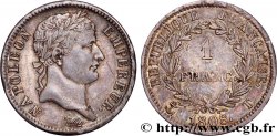 1 franc Napoléon Ier tête laurée, République française 1808 Nantes F.204/13 AU