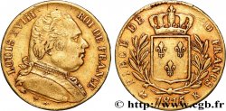 20 francs or Louis XVIII, buste habillé, 1815/4 1815 Bordeaux F.517/13