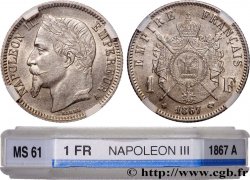1 franc Napoléon III, tête laurée 1867 Paris F.215/6