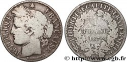 1 franc Cérès, IIIe République 1872 Bordeaux F.216/6