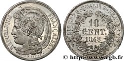 Concours de 10 centimes, essai en étain par Oudiné 1848 Paris VG.3149 var. de métal MS