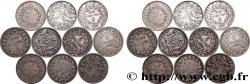 Lot de dix écus de 5 francs n.d. F.-/