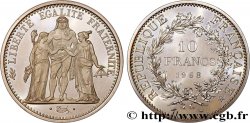 Piéfort Argent de 10 francs Hercule 1968 Paris GEM.183 P1