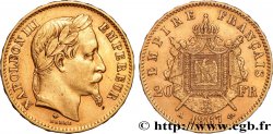 20 francs or Napoléon III, tête laurée 1867 Paris F.532/15
