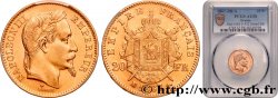 20 francs or Napoléon III, tête laurée, Grand BB 1867 Strasbourg F.532/17