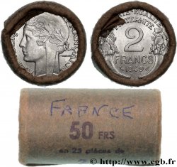 Rouleau de 25 pièces de 2 francs Morlon, aluminium 1949  F.269/14 MS/MS