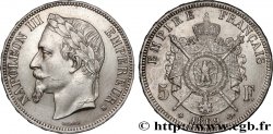 5 francs Napoléon III, tête laurée 1869 Strasbourg F.331/15 AU