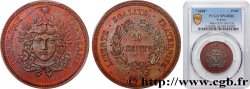 Concours de 10 centimes, essai en cuivre Gayrard, premier concours, deuxième revers 1848 Paris Maz.1323  SPL64 PCGS