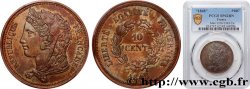 Concours de 10 centimes, essai en cuivre par Gayrard, deuxième concours, premier avers, deuxième revers 1848 Paris VG.3142   SUP62 PCGS