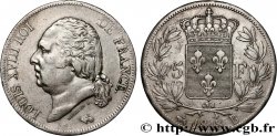 5 francs Louis XVIII, tête nue 1818 Rouen F.309/29