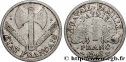 1 franc Francisque, légère 1943 Beaumont-Le-Roger F.223/4