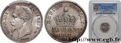 50 centimes Napoléon III, tête laurée 1867 Strasbourg F.188/15