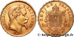 20 francs or Napoléon III, tête laurée 1867 Paris F.532/15