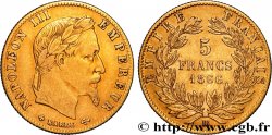 5 francs or Napoléon III, tête laurée 1866 Strasbourg F.502/10