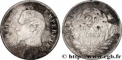 20 centimes Napoléon III, tête nue 1863 Strasbourg F.148/18